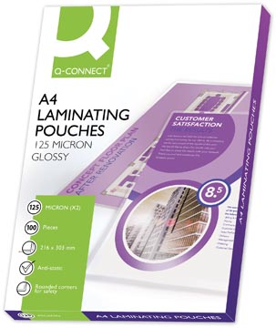 Q - Connect A4 Laminating Pouch 125x2 Micron (Pack of 100) KF04116
