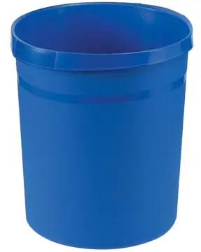 Han corbeille à papier bleu