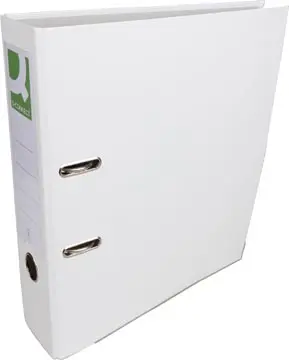 Q-CONNECT CLASSEUR, POUR FT A4, EN CARTON RECOUVERT DE PP, AVEC BORD DE PROTECTION, DOS DE 8 CM, BLANC 