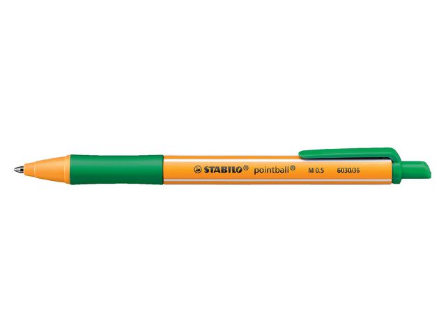 Stylo Bille STABILO Pointball 0,5 mm Vert 6030/36