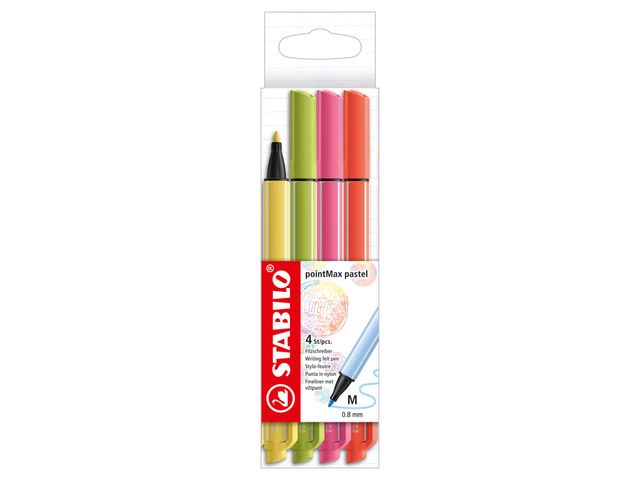 Feutre STABILO pointMax Medium assorti étui 4 pièces 488/4
