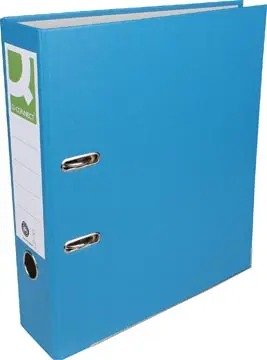 Q-CONNECT CLASSEUR, POUR FT A4, EN CARTON RECOUVERT DE PLASTIQUE RECYCOLOR, DOS DE 8 CM, BLEU