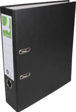 Q-CONNECT CLASSEUR, POUR FT A4, EN CARTON RECOUVERT DE PLASTIQUE RECYCOLOR, DOS DE 8 CM, NOIR