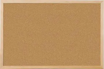 Q-CONNECT tableau en liège, avec cadre en bois, 90 x 60 cm