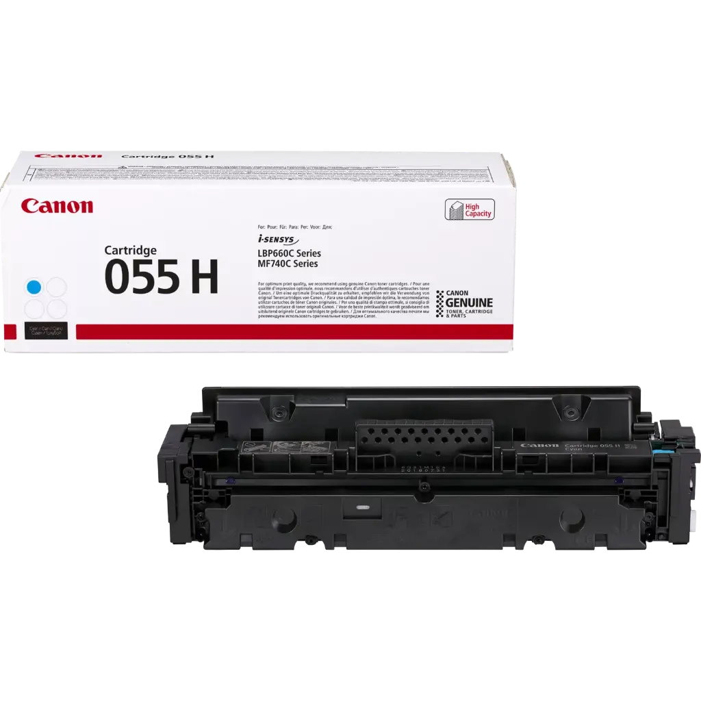 Cartouche de toner haut rendement Canon 055 H, cyan