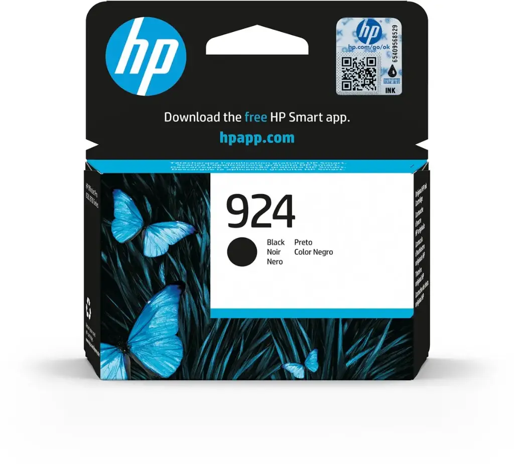 HP cartouche d'encre 924, 500 pages, OEM 4K0U6NE, noir