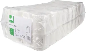 Q-CONNECT rouleau d'essuie-touts, 2 plis, 50 feuilles, paquet de 16 x 2 rouleaux