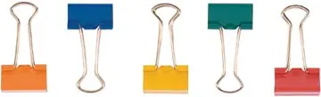 Q-CONNECT pince foldback, couleurs assorties, 32 mm, boîte de 10 pièces