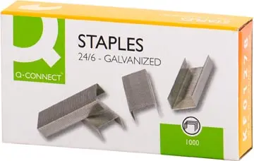 Q-CONNECT agrafes 24-6, galvanisé, boîte de 1000 pièces