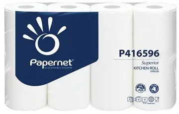 Papernet Essuie-tout Superior, 3 plis, 51 feuilles, paquet de 4 rouleaux Luxury