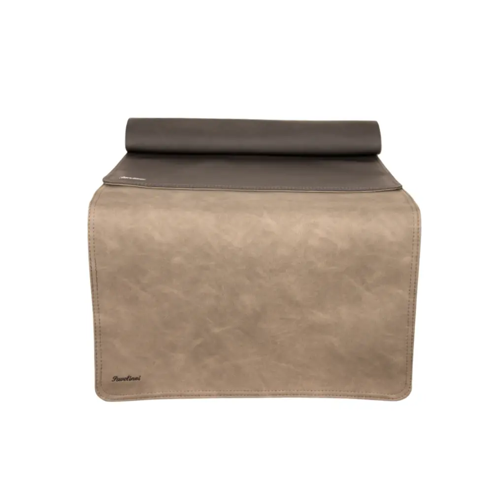 Chemin de table double face en similicuir | Lavable | 45 x 120 cm - Couleur : Vintage-K02_Riva-K10_Équateur