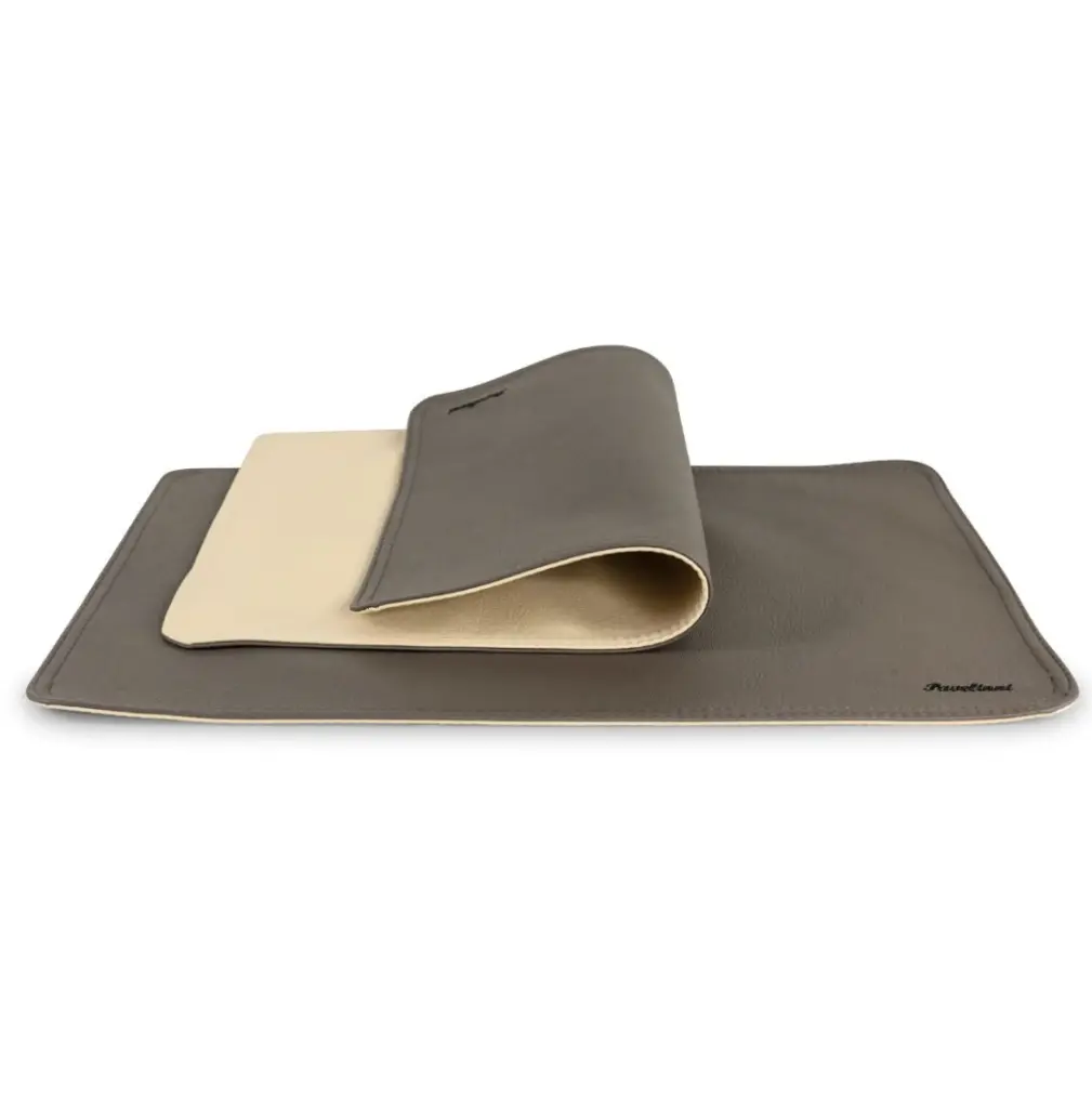 Set de table double face en similicuir | Lavable| 30 x 45 cm - Classique-N20_Umbra-N13_Crème