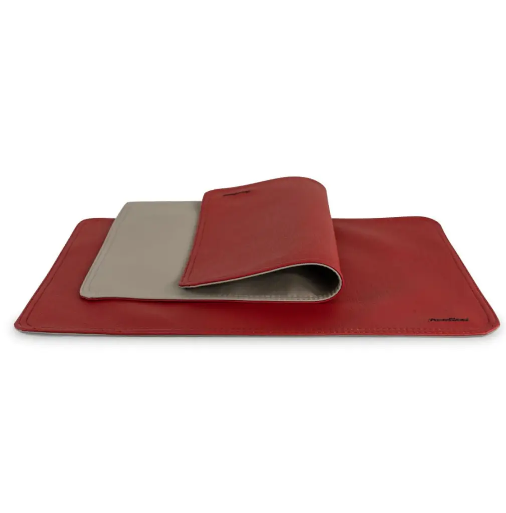 Set de table double face en similicuir | Lavable| 30 x 45 cm - Classique-N09_Rubis-N21_Argile
