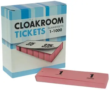 Blocs numérotés, 1 à 1000, carnets pour vestiaire, rose