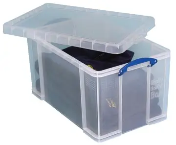 Really Useful Box boîte de rangement 84 l, transparent