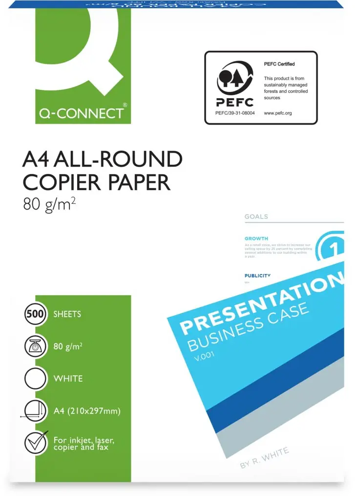 Q-CONNECT All-Round papier reprographique, ft A4, 80 g, paquet de 500 feuilles, blanc