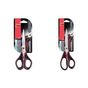 Maped ciseaux Advanced Softgel, ft 21 cm, droite, bouts pointus, inox, noir/rouge, blister de 1 pièce