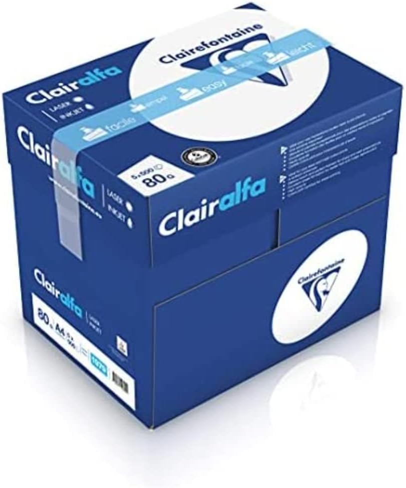 Feuille A4 Clairalfa, 80 g Clairfontaine 5x500 feuilles