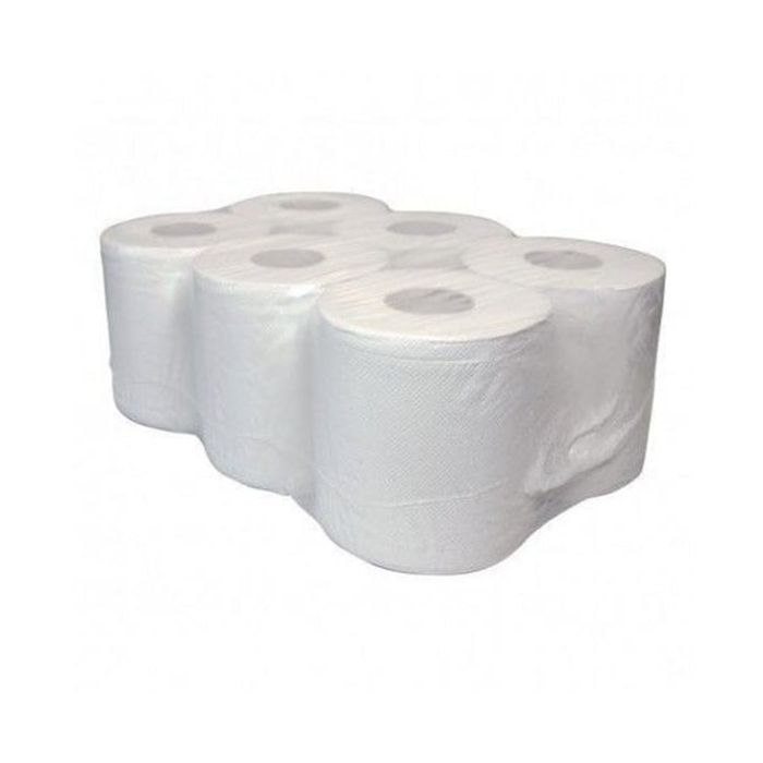 6 bobines midi Blanc 2 plis - 18,6cm x 87m
