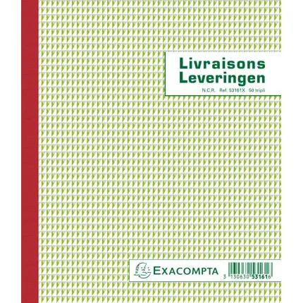 Manifold Livraisons 21x18cm 50 feuillets triple autocopiant Billingue