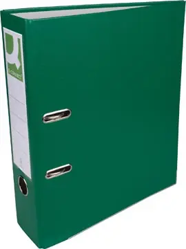 Q-CONNECT classeur, pour ft A4, en carton recouvert de PP, avec bord de protection, dos de 8 cm, vert
