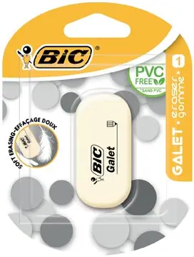 Bic gomme Galet, blister de 1 pièce