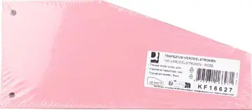 Q-CONNECT intercalaires trapèze, paquet de 100 pièces, rose