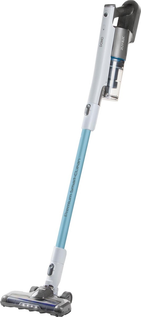 Domo aspirateur-balai 2 en 1 avec batterie rechargeable, 25,2 V, bleu
