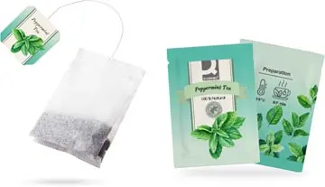Q-CONNECT thé, menthe, sachet de 1,5 g, boîte de 20 sachets