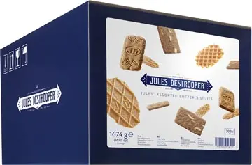 Jules Destrooper biscuits, Jules' Assorted Butter Biscuits, boîte de 300 pièces