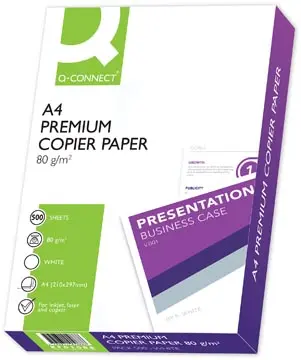 Q-CONNECT Premium papier reprographique, ft A4, 80 g, Palette (200 rames/palette)