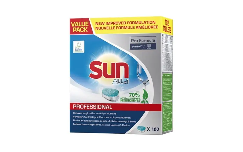 Sun Professional - Tablettes All-in-1 - Pastilles pour lave-vaisselle domestique - 102 pièces