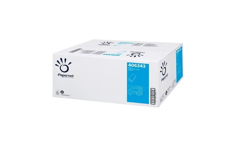 Essuie-main plié en V - 2 plis - Recyclé - Blanc 78% - 23 x 24cm - Colis de 15 x 250 feuilles