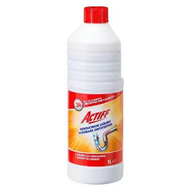 Déboucheur ménager liquide ammoniaqué avec soude 1L Actiff