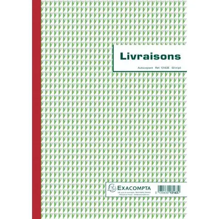 Manifold Livraisons 29,7x21cm 50 feuillets tripli autocopiant Exacompta