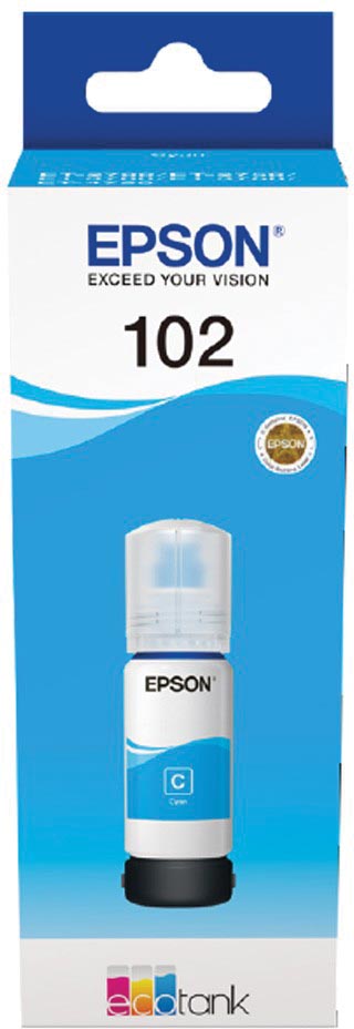 Epson 102 CYAN bouteilles d'encre , 6.000 pages, OEM C13T03R240
 