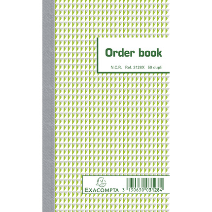 Orderbook ligné 17x10,5 cm 50 feuillets double autocopiant
