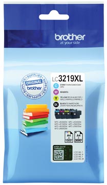 BROTHER CARTOUCHE D'ENCRE, 1.500 - 3.000 PAGES, OEM LC- 3219XLVAL, 4 COULEURS
