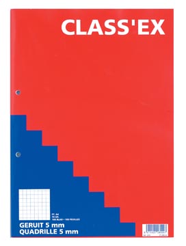 CLASS'EX BLOC DE COURS, QUADRILLÉ 5 MM
