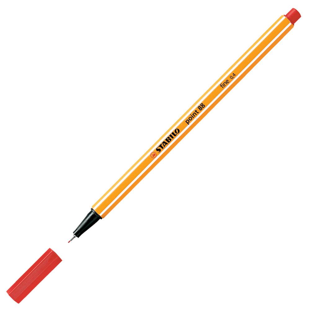 Stylo feutre Stabilo Point 88 rouge, pointe fine 88/40