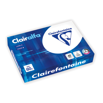 Feuille A4 Clairalfa, 80 g Clairfontaine 500 feuilles 