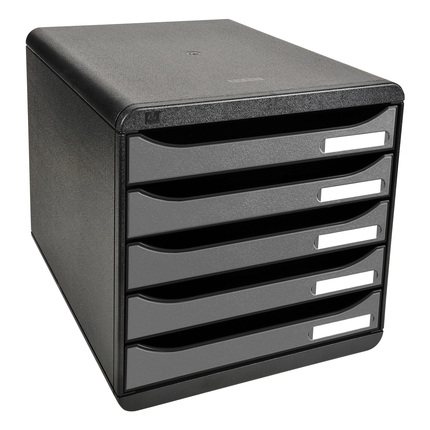 Module de classement Big Box Plus 5 tiroirs Metallic - Argent
