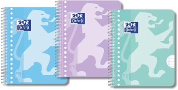 OXFORD BLOC DE COURS SCHOOL COLLÈGE, FT A5+, 80 FEUILLES, LIGNÉ, PAQUET DE 3 PIÈCES, ASSORTI
