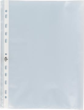 PERGAMY POCHETTE PERFORÉE, FT A4, PERFORATION 11 TROUS, PP GRAINÉE DE 80 MICRON, BOÎTE DE 100 PIÈCES
