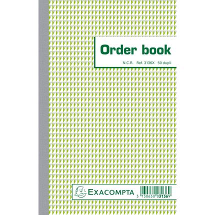 Orderbook ligné 21x13,5cm 50 feuillets double autocopiant 