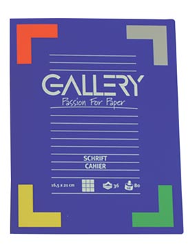 GALLERY CAHIER, 72 PAGES, QUADRILLÉ 5 MM 