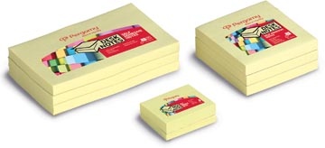 PERGAMY NOTES, FT 76 X 76 MM, JAUNE 