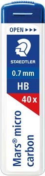 STAEDTLER MARS MICRO MINES, 0,7 MM, HB, ÉTUI DE 40 PIÈCES 