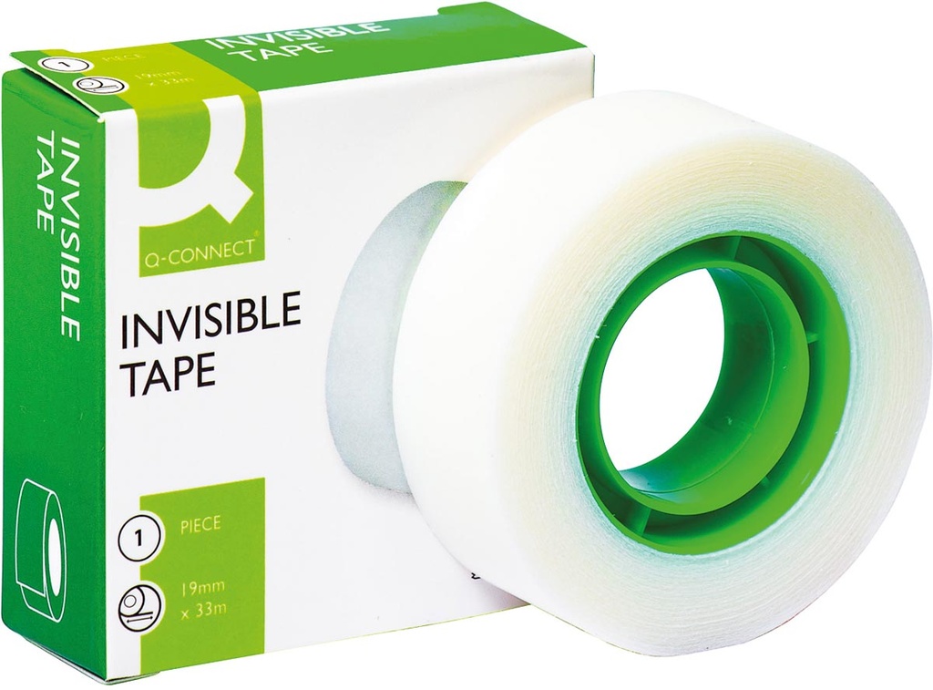 Q-CONNECT ruban adhésif, invisible, 19 mm x 33 m