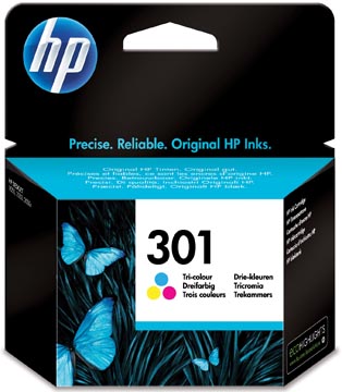 HP CARTOUCHE D'ENCRE 301, 165 PAGES, OEM CH562EE, 3 COULEURS 